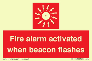 Fire alarm activated when beacon flashes